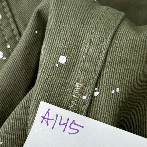 Oak & Acorn Jacket Womens Small Painter Cropped Cut Off Shacket Paint Splatter - Picture 11 of 11